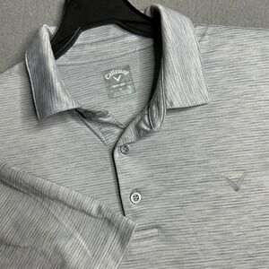 Callaway Opti Dri Mens Golf Polo Shirt Heather Gray Short Sleeve Size Large